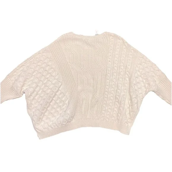 Anthropologie Maeve Oversized Cable Sweater Size XL Preppy Fisherman Academia - Picture 3 of 16